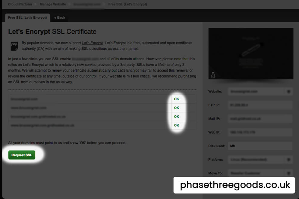 Let's Encrypt Certificate Registration