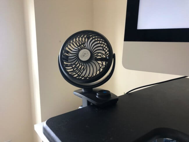 clip on desk fan for home office